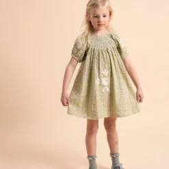 Apolina Maren Dress - Seersucker Check