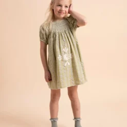 Apolina Maren Dress - Seersucker Check