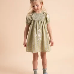 Apolina Maren Dress - Seersucker Check