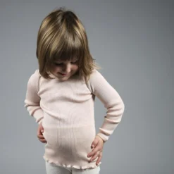 Minimalisma Silk/Cotton Bergen LS Top - Sweet Rose (2-11y)