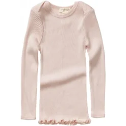 Minimalisma Silk/Cotton Belfast LS Envelope Top - Sweet Rose (0-2)