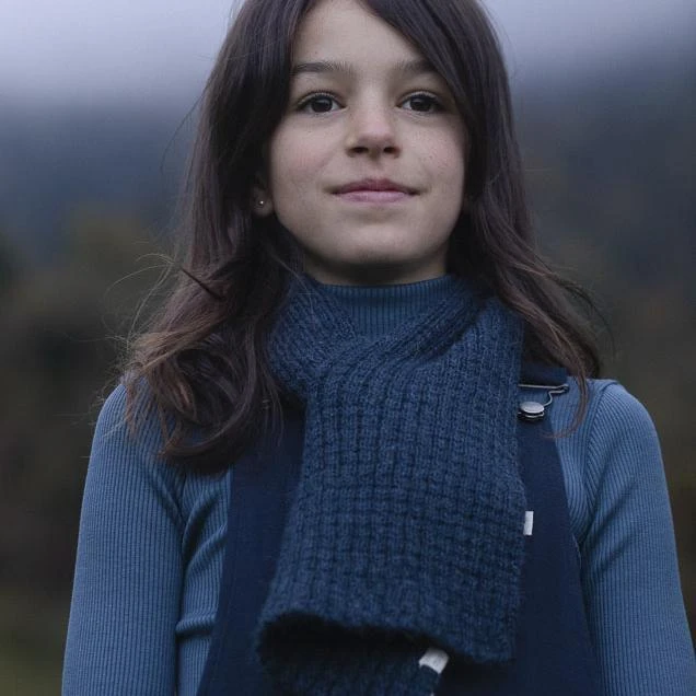 Minimalisma Alpaca Kram Scarf - Navy Teal Hats / Scarves / Mittens 4 Minimalisma Alpaca Kram Scarf - Navy Teal Hats / Scarves / Mittens