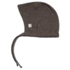Minimalisma Organic Wool/Silk Tiny Bonnet - Dark Chocolate
