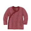 Disana Organic Merino Baby Cardigan - Bordeaux/Rose