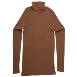 Minimalisma Womens Merino Turtleneck Top - Caramel