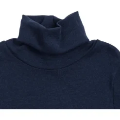 Minimalisma Womens Merino Turtleneck Top - Navy Teal