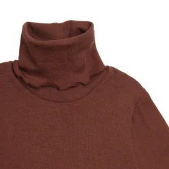 Minimalisma Womens Merino Turtleneck Top - Rhubarb