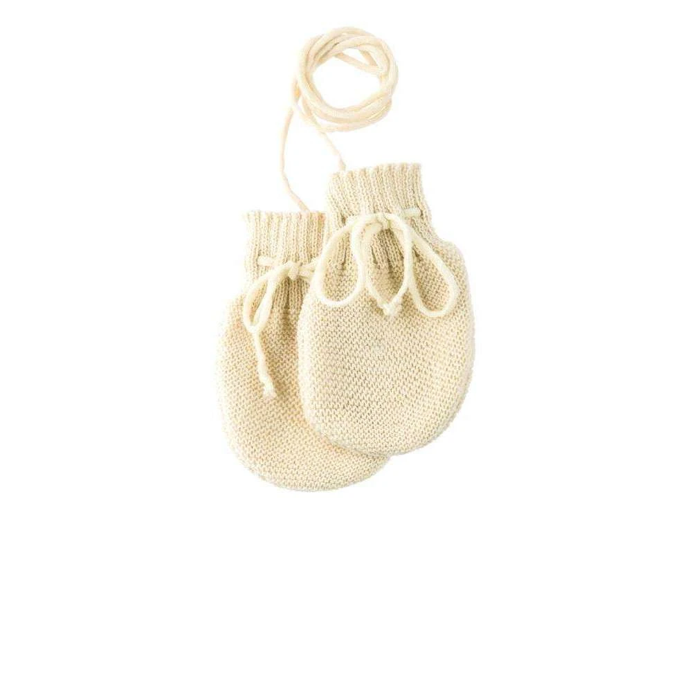 Disana Knitted Merino Mittens - Natural Hats / Scarves / Mittens 3 Disana Knitted Merino Mittens - Natural Hats / Scarves / Mittens