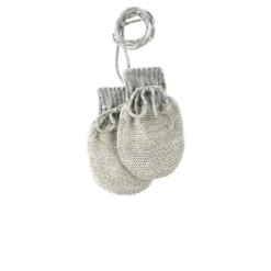 Hats / Scarves / Mittens Disana Knitted Merino Mittens - Grey/Natural