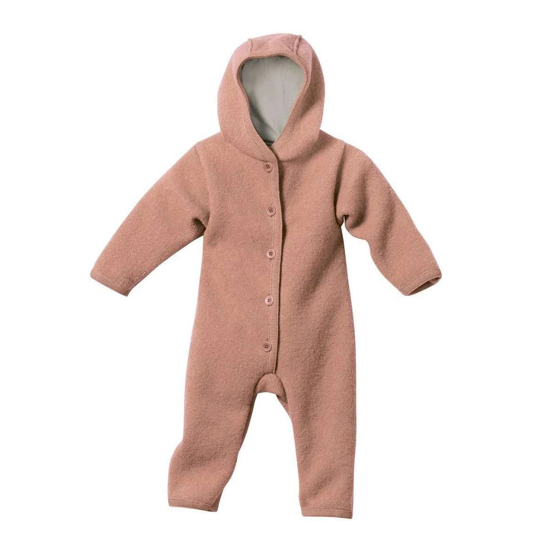 Disana Boiled Wool Snuggle Suit - Rose 3 Disana Boiled Wool Snuggle Suit - Rose