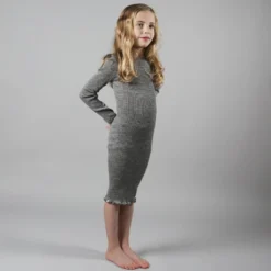 Minimalisma Merino Wool Alda Night Dress - Navy Teal Dresses & Skirts