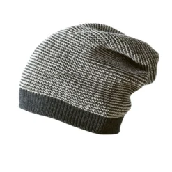 Disana Knitted Organic Merino Long Beanie - Anthracite/Grey Sale