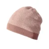 Disana Sale Knitted Organic Merino Beanie - Rose/Natural 1 Disana Sale Knitted Organic Merino Beanie - Rose/Natural