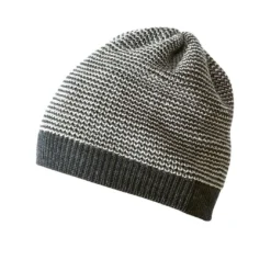 Disana Knitted Organic Merino Beanie - Anthracite/Grey Sale