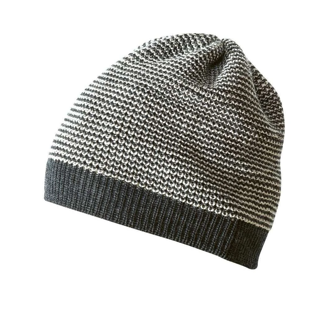 Disana Knitted Organic Merino Beanie - Anthracite/Grey Sale 3 Disana Knitted Organic Merino Beanie - Anthracite/Grey Sale
