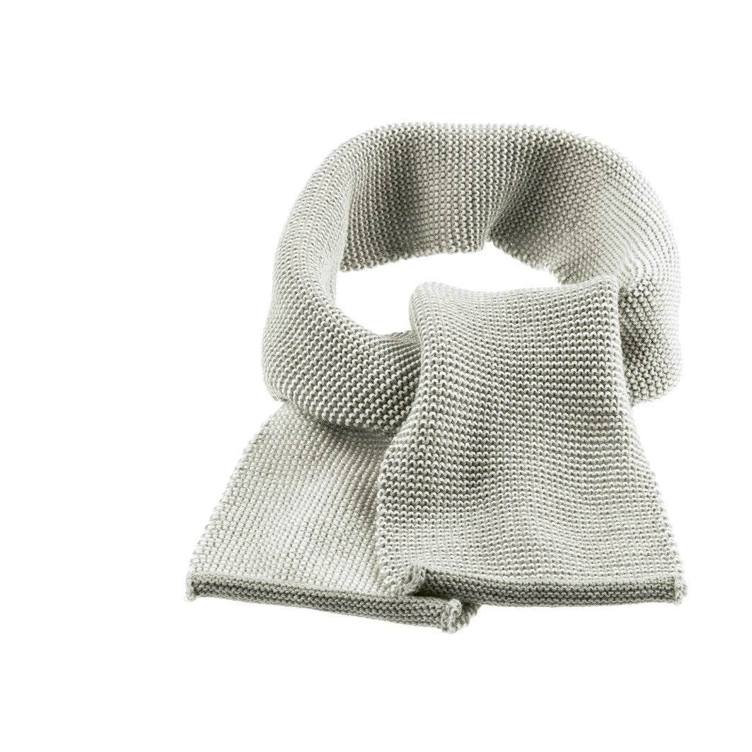 Disana Organic Merino Knitted Melange Scarf - Grey/Natural Sale 3 Disana Organic Merino Knitted Melange Scarf - Grey/Natural Sale
