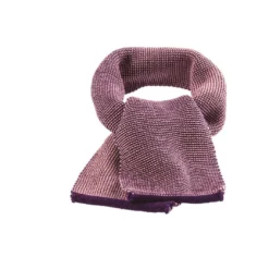Disana Knitted Merino Scarf - Plum/Rose