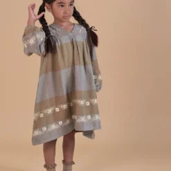 Apolina Willow Midi Dress - Sage Brushed Check