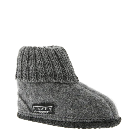 Bergstein Cozy Adults Wool Slipper - Grey Booties & Slippers 6 Bergstein Cozy Adults Wool Slipper - Grey Booties & Slippers