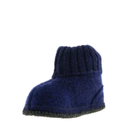 Bergstein Cozy Adults Wool Slipper - Dark Blue