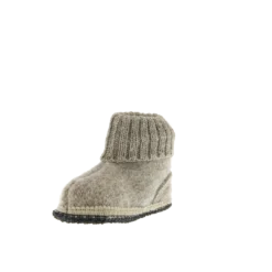 Bergstein Cozy Adults Wool Slipper - Beige Booties & Slippers