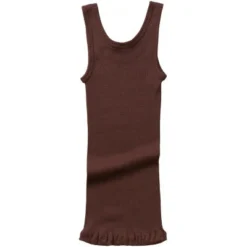 Minimalisma Tops Silk/Cotton Billund Rib Tank Top - Mahogany