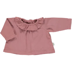 Poudre Organic Sale Organic Cotton Frill Blouse - Light Mahogany