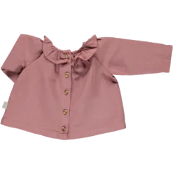 Poudre Organic Sale Organic Cotton Frill Blouse - Light Mahogany