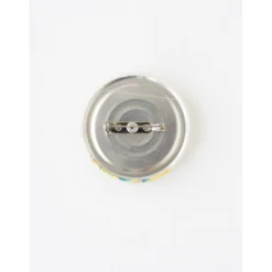 Lazybones Yellow Floral Button Brooch