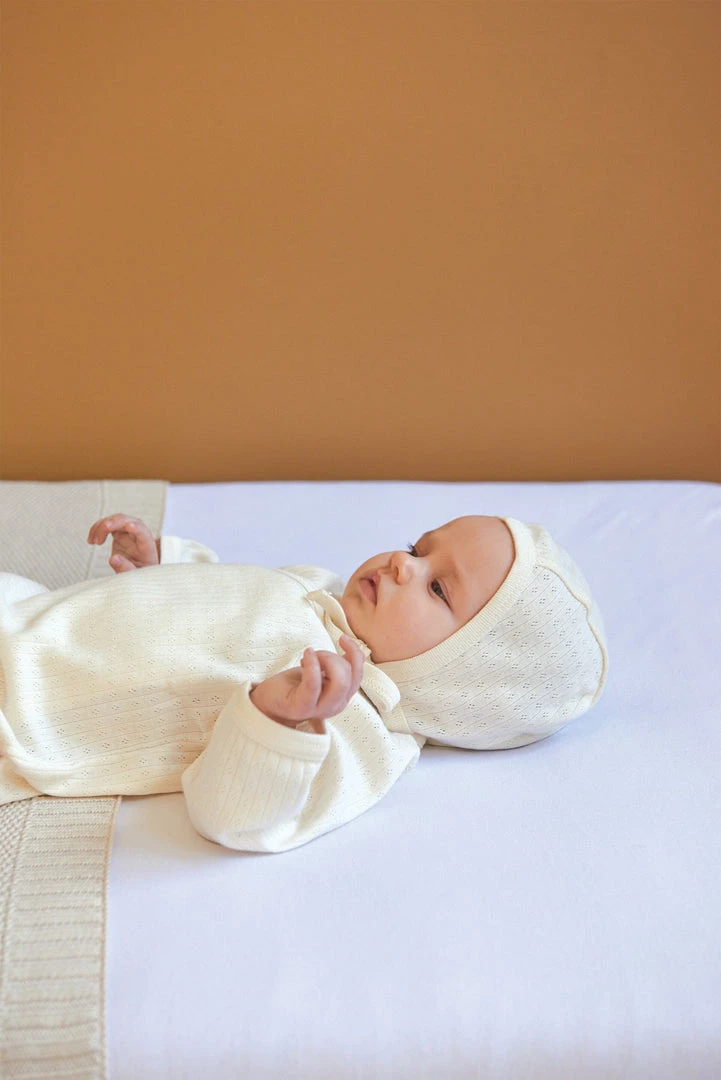 Nature Baby Bodies & Jumpsuits Pointelle Kimono Stretch & Grow - Natural 5 Nature Baby Bodies & Jumpsuits Pointelle Kimono Stretch & Grow - Natural