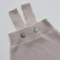 Selana Organic Cotton Baby Dungarees - Dune