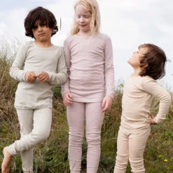 Serendipity Organics Organic Cotton Child Leggings - Desert/Off White Stripe New