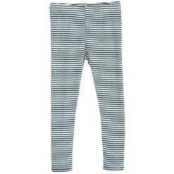 Serendipity Organics Organic Cotton Child Leggings - Atlantic/Off White Stripe Leggings & Pants