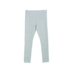 Serendipity Organics Organic Cotton Child Leggings - Lake/Off White Stripe Leggings & Pants