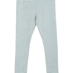 Serendipity Organics Organic Cotton Child Leggings - Lake/Off White Stripe Leggings & Pants
