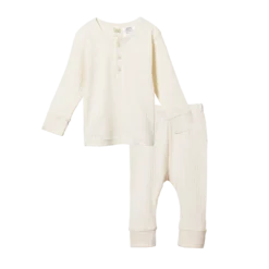 Nature Baby 2 Piece Long Sleeve Pointelle Pyjamas