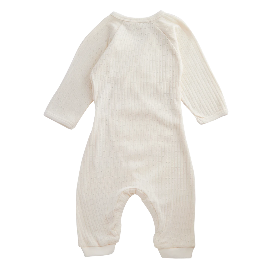 Nature Baby Bodies & Jumpsuits Pointelle Kimono Stretch & Grow - Natural 4 Nature Baby Bodies & Jumpsuits Pointelle Kimono Stretch & Grow - Natural