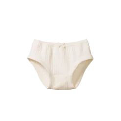 Nature Baby Pointelle Knickers - Natural Singlets & Underwear