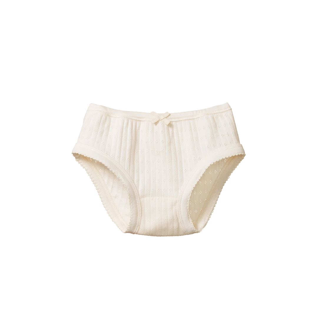 Nature Baby Pointelle Knickers - Natural Singlets & Underwear 3 Nature Baby Pointelle Knickers - Natural Singlets & Underwear