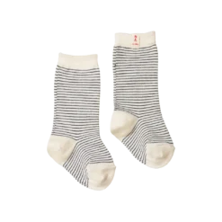 Nature Baby Organic Cotton Socks - Navy Stripe