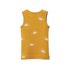 Nature Baby Organic Cotton Singlet Top - Sunrise Honey Print Sale