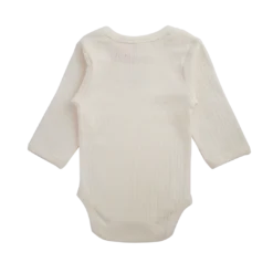 Nature Baby Bodies & Jumpsuits Organic Cotton Long Sleeve Body Suit - Pointelle