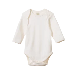 Nature Baby Organic Cotton Long Sleeve Body Suit - Natural
