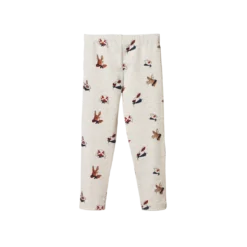Nature Baby Organic Cotton Leggings - Bunny Garden Light Grey Marl Print