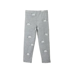 Nature Baby Sale Organic Cotton Leggings - Sunrise Grey Marl Print