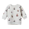 Nature Baby Emerson Sweater - Bunny Garden Light Grey Marl Print Sale 1 Nature Baby Emerson Sweater - Bunny Garden Light Grey Marl Print Sale