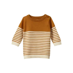 Nature Baby Sale Light Cotton Knit Jumper - Harvest Sailor Stripe