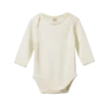 Nature Baby Merino Pointelle Long Sleeve Body Suit - Natural New