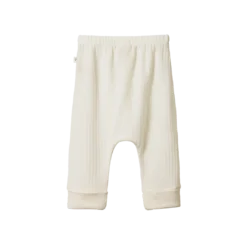 Nature Baby New Merino Pointelle Drawstring Pants - Natural