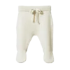 Nature Baby New Merino Knit Footed Rompers - Natural